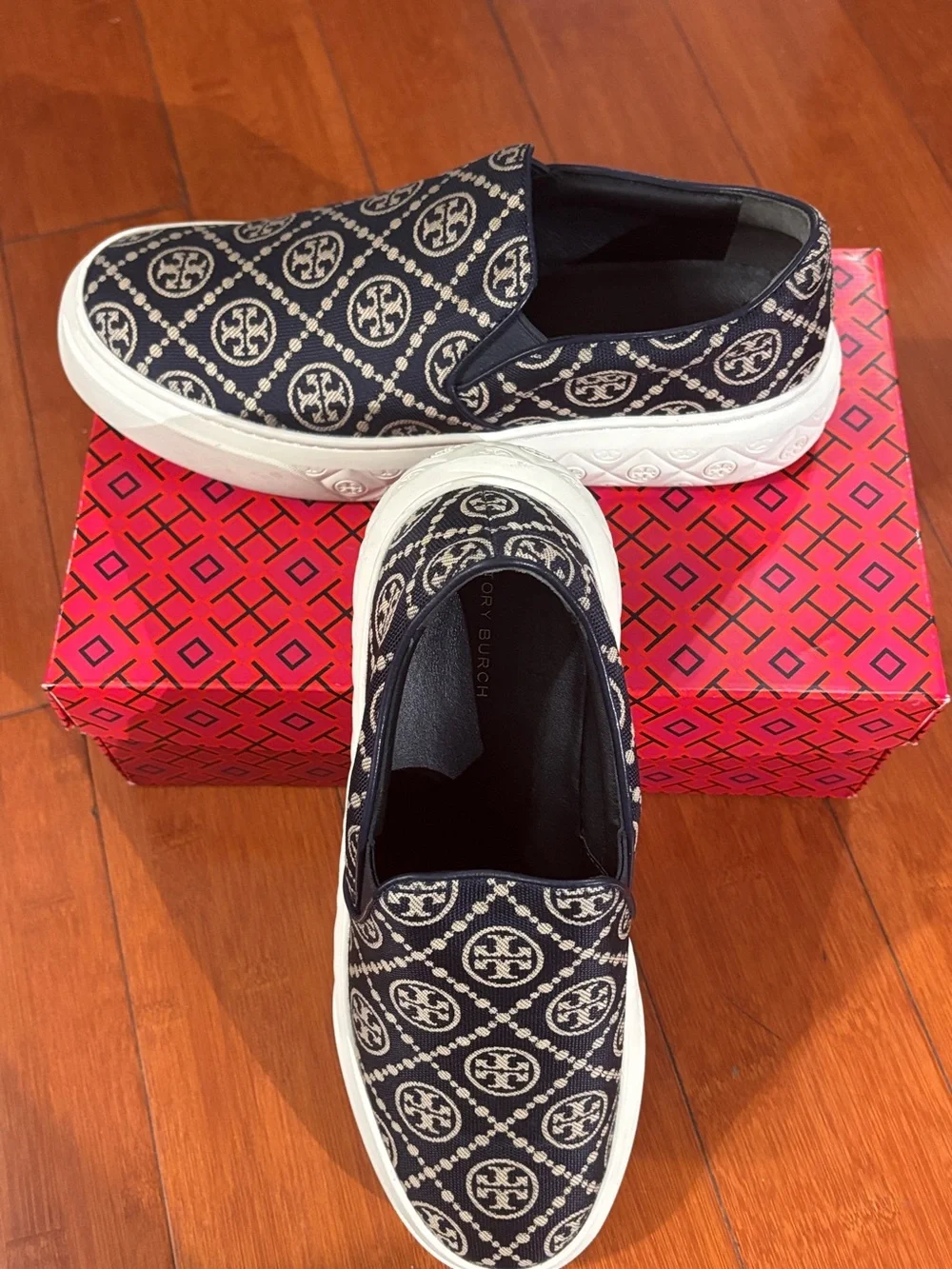 the Tory Burch T Monogram Ladybug slip-on sneakers, new